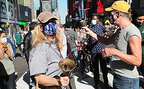 Impromptu Biden Victory Rally : Times Square : New York :  Photos : Richard Moore : Photographer